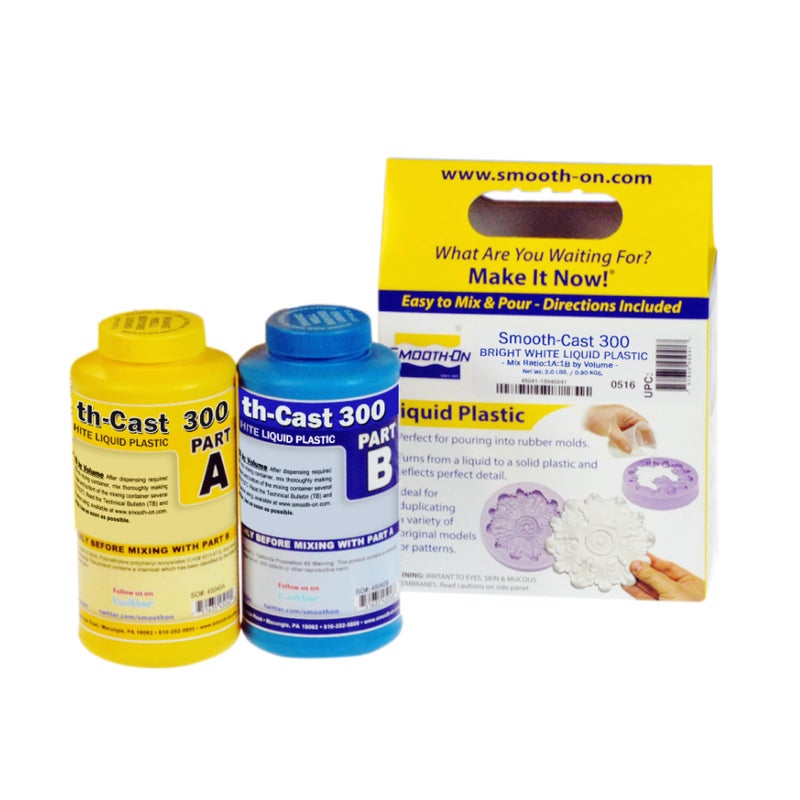Smooth-On Smooth-Cast 300 - Bright White, Ultra Low Viscosity Liquid Plastic - Pint Unit - Image 1